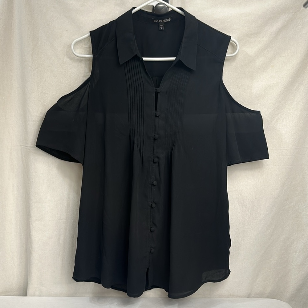 Express Elegant Black Women's Top